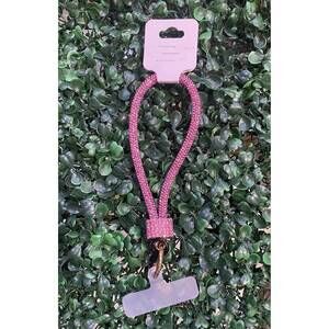 NEW SOPHIA COLLECTION rhinestone phone wrist strap lanyard in pink